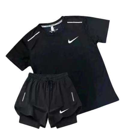 Ensemble Short/T-shirt Nike Running - Noir