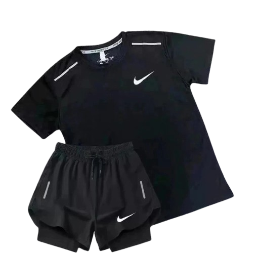 Ensemble Short/T-shirt Nike Running - Noir