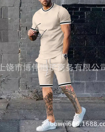 Men's 3D Printed Casual Streetwear Shorts & T-Shirt