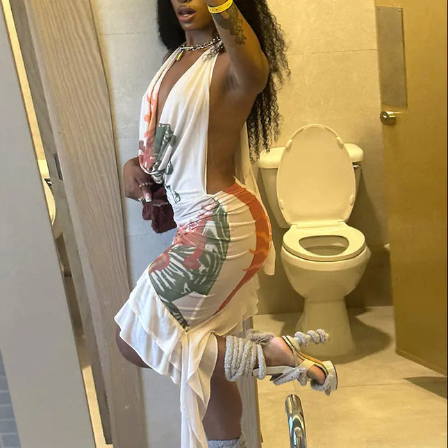 2024 Spring/Summer Women’s Fashion Backless Dress