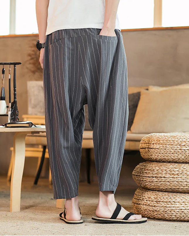 Harem Pants, Baggy Pants, Casual Lantern Cropped Trousers