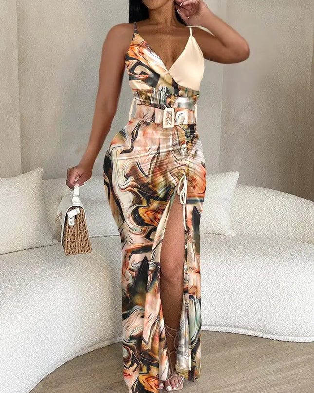 Women's Spring Summer 2023 Casual V-Neck Dress