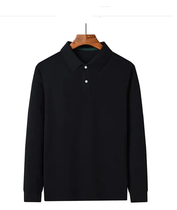 Business Casual Long-Sleeved Polo Shirt