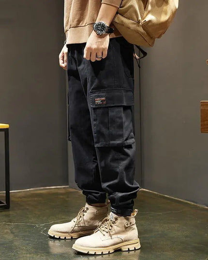 Camouflage Cargo Pants with Tapered Cuffs