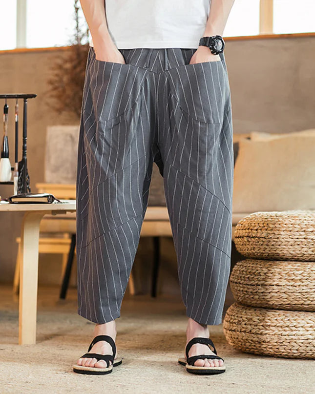 Harem Pants, Baggy Pants, Casual Lantern Cropped Trousers