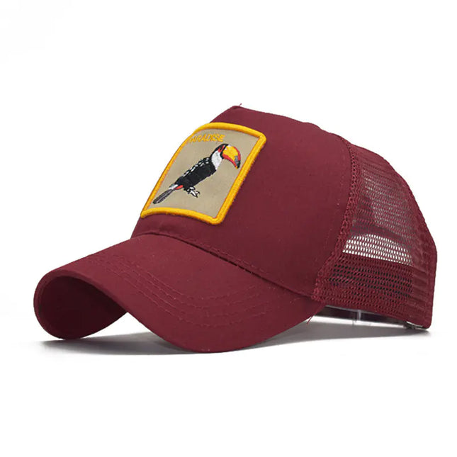Spring Animal Embroidery Snapback Cap for Streetwear