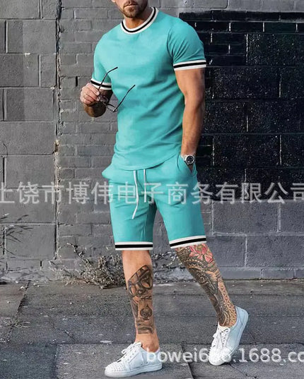 Men's 3D Printed Casual Streetwear Shorts & T-Shirt